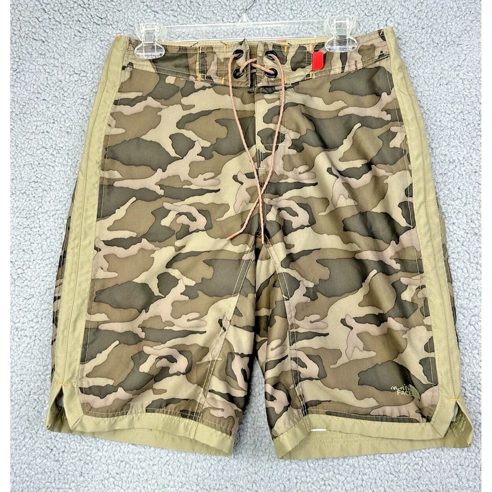 The North Face Board Shorts Mens Size 30 Camouflage Outdoor Swimwear Trunks